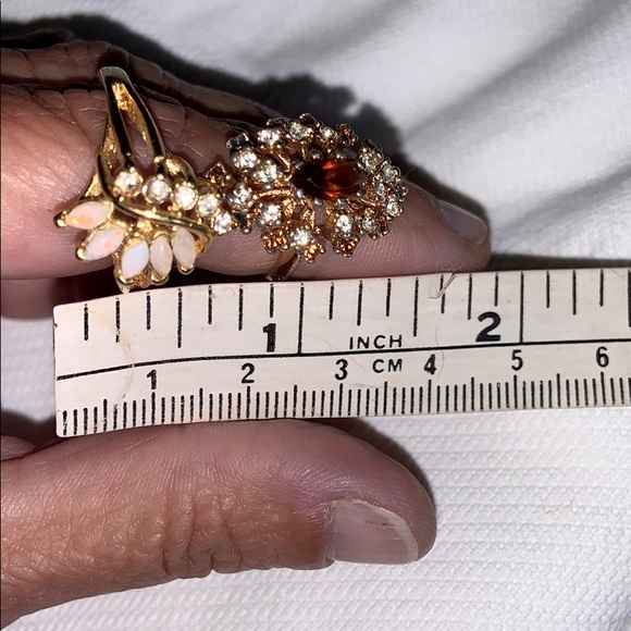 Opal garnet cluster costume jewelry rings GEP - Picture 6 of 6